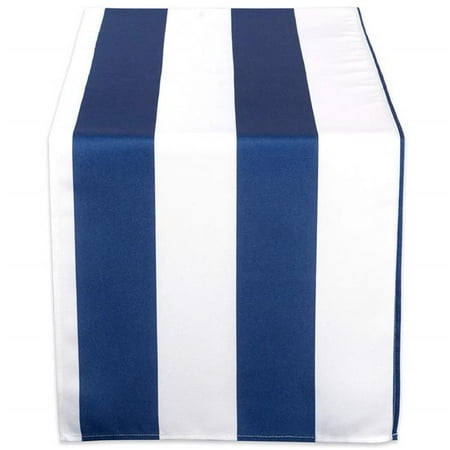 

14 x 108 in. Nautical Blue Cabana Stripe Outdoor Table Runner