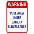 thumbnail image 1 of Pool Area Under Camera Surveillance Sign, Pool Sign,, 1 of 1