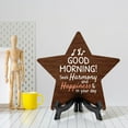thumbnail image 3 of Good Morning! Seek harmony and happiness in your day Star Table Sign (7" x 7") Religious Decor | Church And Home Table Signs, 3 of 6