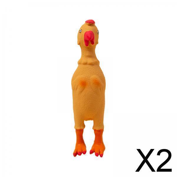 Paquete de 2-4 juguetes para perros chirriantes, juegos de playa, juguete novedoso, pollo exprimidor duradero y divertido 2 piezas