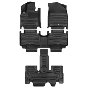 TuxMat - For Chrysler Grand Caravan 8-Seater SXT 2021-2026 Models - Custom Car Mats - Maximum Coverage, All Weather, Laser Measured - This Full Set Includes 1st, 2nd and 3rd Rows