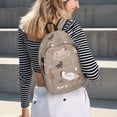 thumbnail image 6 of Naloa Chicken Canvas Backpack for Men Women Rucksack Casual Travel Daypack College Tote Satchel Bookbag for Teens-Medium, 6 of 7