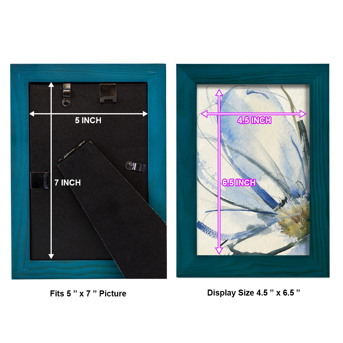 Cobalt & Paynes Petals I - Framed Print w/glass - Ocean Blue