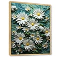 thumbnail image 2 of Designart "Elegance Of White Daisy Blooms VI" Daisies Floater Framed Canvas Art Print, 2 of 5