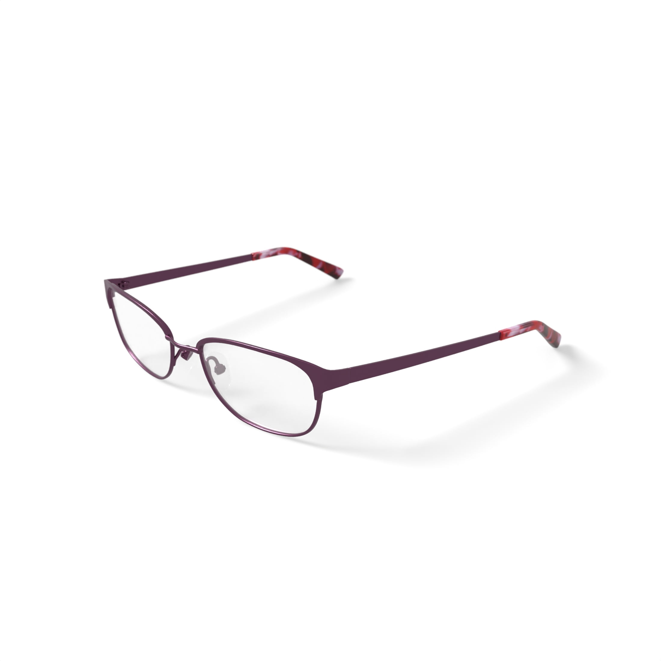 TiFlex Women's TFL2102 Oval Oval Prescription Eyeglasses with Case, Purple/Pink