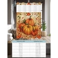 thumbnail image 6 of No Hook Cloth Fabric Shower Curtain with Snap in Liner, Burnt Orange Pumpkins Fall Waterproof Shower Curtains Set with See Through Top Window, Thanksgiving Botanical Pastoral Bath Curtains 36"x72", 6 of 6