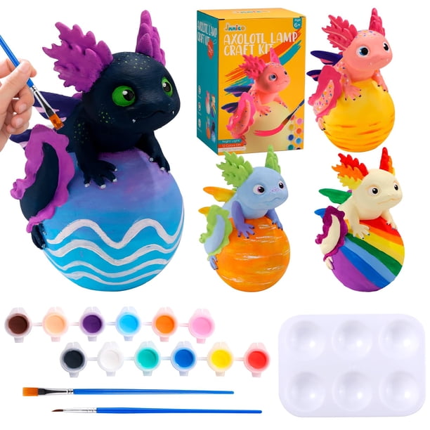 Kit de Manualidades JMMICO Pinta Tu Propia Lámpara de Ajolote para Niños de 6 a 14 Años