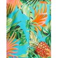 thumbnail image 5 of Stylore Womens Hawaiian Shirt Short Sleeve Blouse Tropical Turquoise XS, 5 of 8