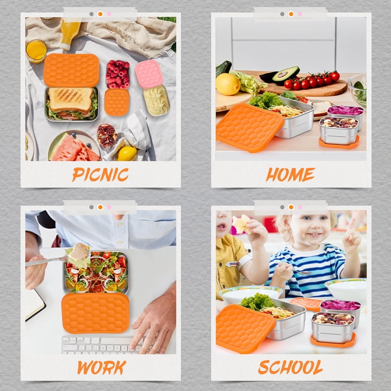 Vesteel Stainless Steel Lunch Container Set, Orange photo 3