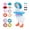 C, variant on Yardvibe 18PC Desk Goose Outfits, 7 Inch Summer Mini Porch Goose Outfits Hats Sunglasses Swimming Ring Necklaces Dresses for Magnetic Geese Statue, Key Holder Table Decor (D)