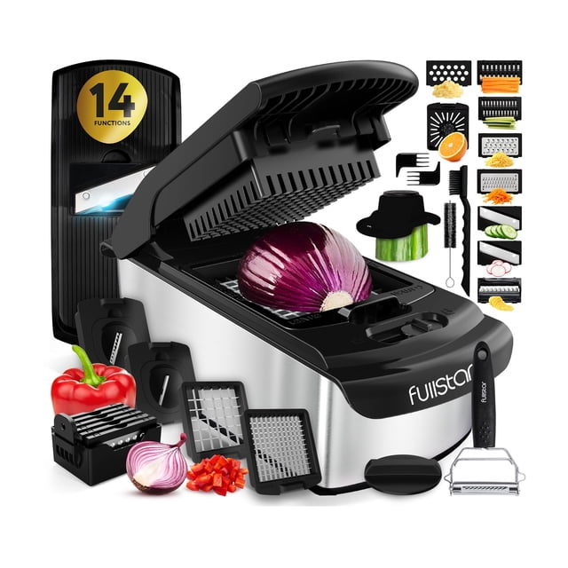 Cortador de verduras y espiralizador Fullstar 14 en 1 de acero inoxidable