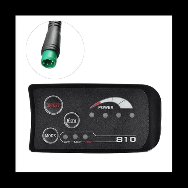 5PIN 48V S810 E-Bike Medidor de Pantalla LED IP65 UART para Bicicleta EléCtrica Medidor de Bicicleta EléCtrica