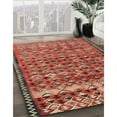 thumbnail image 3 of Ahgly Company Machine Washable Indoor Rectangle Contemporary Orange Salmon Pink Area Rugs, 8' x 12', 3 of 7