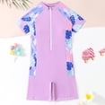 thumbnail image 4 of Cethrio Girls' Rash Guard Swimsuits, Summer Quick-drying 2 Piece Swim Shirts and Swim Bottoms Purple Size 8, 4 of 8
