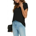 thumbnail image 5 of ANYJOIN Womens Summer Tunics Tops Short Sleeve Casual T-Shirts V Neck Lightweight Cute Blouse, 5 of 6
