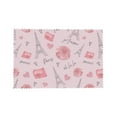 thumbnail image 7 of DouZhe Polyester Placemats Set of 4, Cute Pink Parisian Style Pattern Heat Resistant Place Mats for Dining Table, 12" x 18", 7 of 7