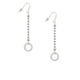 thumbnail image 2 of Delight Jewelry Silvertone Sister Eternity Ring - Silver-tone Long Sparkle Dangle French Earrings, 2 of 4