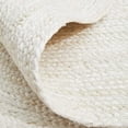 thumbnail image 3 of 4x6 Ft Oval Off White Jute Area Rug | Handmade | Solid Farmhouse Design | Natural Jute Rug for Living Room | Dining Room | Bedroom | Kitchen | Hallway | Entryway, 3 of 5