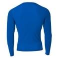 thumbnail image 2 of A4 Youth Long Sleeve Compression Crew For Youth Male in Royal | NB3133, 2 of 3