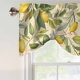 thumbnail image 4 of Summer Lemons Tie Up Valance Curtains for Windows, Kitchen Curtains Window Treatments, Vintage Fruits Green Leaf Botanical Short Window Shades Valances for Bedroom Bathroom Cafe 42"x12", 4 of 8