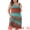 Blue Brown, variant on Plus Size Tie Dye Sleeveless Sundress Casual Tank Dress 2X Blue Brown