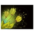 thumbnail image 2 of Golden Flowers Greeting Card - Floral Art Canvas Print, 2 of 3