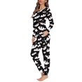 thumbnail image 2 of FKELYI Halloween Bat Women Pajamas Size 6XL Durable Sleepwear Pajamas Set of 2 Soft Pajamas for Women's Lingerie, Sleep & Lounge Novelty, 2 of 5