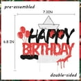 thumbnail image 2 of Have A Killer Halloween Theme Happy Birthday Cake Topper & Cupcake Toppers Set for Bloody Scary Birthday Supplies for Girls Boys, Horror Halloween Theme Birthday Party Decorations, 2 of 7