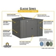 thumbnail image 4 of Arrow 8 x 8 x 6 ft Light Grey Shed, 4 of 7