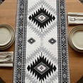 thumbnail image 5 of Black Beige Boho 90 Inch Table Runner, Vintage Ethnic Tribal Southwestern Farmhouse Dresser Scarf Cotton & Linen Tablerunner for Dining/Kitchen Island/Holiday Party Décor 13" x 90", 5 of 9