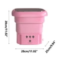 thumbnail image 3 of SHENGXINY Portable Washing Machine Clearance Folding Small Washing Machine Underwear Washing Machine Portable Can Dehydration Dormitory Students Travel Home Pink, 3 of 8