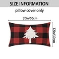 thumbnail image 5 of Unique Bargains Plaid Print Throw Decorative Pillow Covers Farmhouse Pillowcase Pack of 2 Tree 12" x 20", 5 of 6