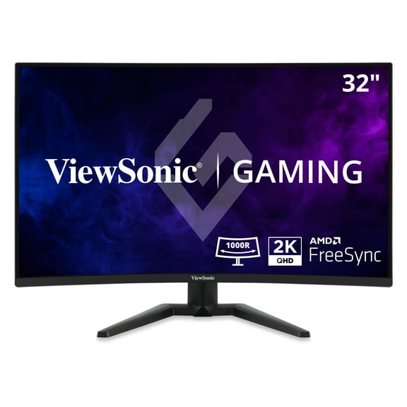 ViewSonic VX3228C-2K 32 Inch 1440p Curved Gaming Monitor with 1ms, 180Hz, FreeSync, Eye Care, HDMI, and DisplayPort Inputs - 31.5" Viewable - Vertical Alignment (VA) - LED Backlight - 2560 x 1440 -...