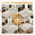 thumbnail image 3 of BMMB Convertible Foldable Sleeper Sofa Bed,Boneless Couch Corduroy Compression Sofa for Living Room & Bedroom,Beige, 3 of 8