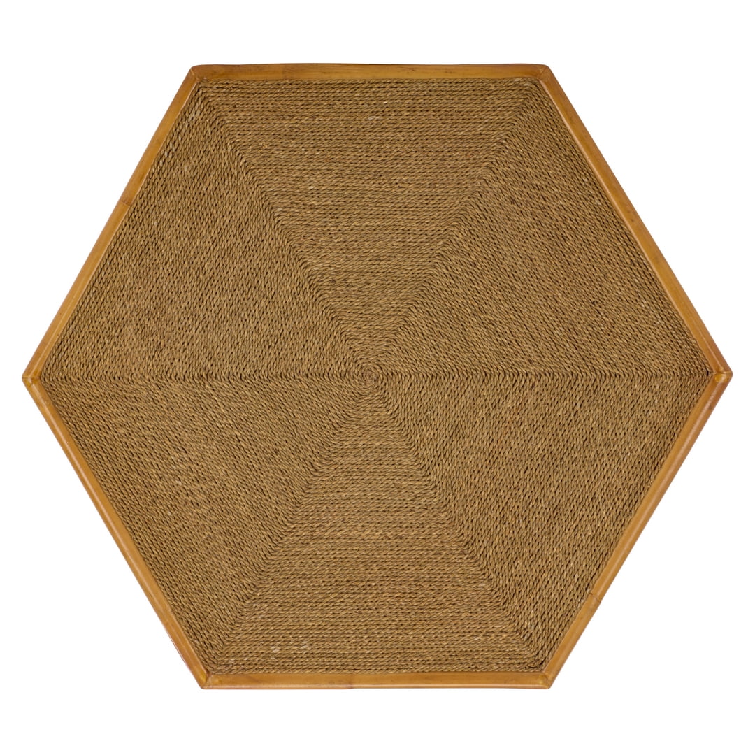 Safavieh Couture Frederica Rattan Pole And Seagrass Coffee Table, Natural