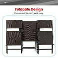 thumbnail image 2 of FDW 3 Pieces Wicker Patio Set Foldable Chair for Yard Lawn No Assembly Needed ,Brown, 2 of 7