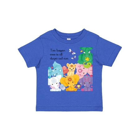 

Inktastic Cute Elephants Tree Huggers Come in All Shapes and Sizes Gift Toddler Boy or Toddler Girl T-Shirt