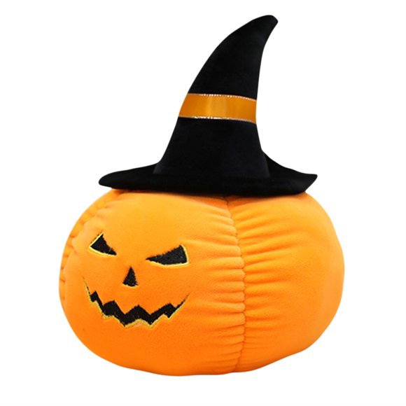 xiaxaixu Cute Pumpkin Plush Toy Halloween Devil Pumpkin Throw Pillow Stuffed Animal Cartoon Doll for Kids Party Favor Decoration