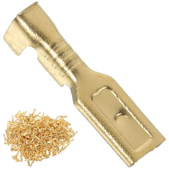 1000 Pcs Quick Connector Splice Wire Terminals Crimp Connectors Speaker Plugs Golden