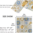 thumbnail image 4 of GZHJMY Ornament Square Lemons Sicily Retro Pattern Cloth Napkins, Set of 4 20 x 20 Inch Soft & Comfortable Polyester Dinner Napkin for Family, Restaurant, Weddings, Parties, 4 of 5