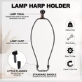 thumbnail image 3 of Uxcell 12 Inch Lamp Harp Kit with Finial, 1 Set Detachable Lamp Shade Bracket Holder, DIY Lighting Accessories for Lamps, Black, 3 of 7
