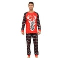 thumbnail image 2 of Pyjama de Noël Mode Manches Longues Homme Haut Imprimé+pantalon Ensemble de Pyjamas Assortis pour la Famille Pyjamas de Noël Ensemble Familial en Liquidation, 2 of 7