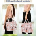 thumbnail image 4 of FORMRS Womens Corduroy Tote Bag Crossbody Shoulder Handbag with Pocket, Pink Halloween Ghosts, 4 of 7