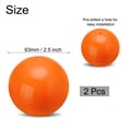 thumbnail image 2 of 2 Pcs Gazing Ball 2.5 Inch 63mm Reflective Sphere Polished Hollow Ball Orange, 2 of 7