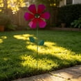 thumbnail image 2 of Metal Flowers for Outside Iron Garden Stakes Decorative with Rotating Petals, 22.84 Inches Tall for Courtyard Yard Ornament, 2 of 6