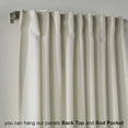 thumbnail image 3 of 3S Brother's Extra Long Room Darkening 95" Length Faux Velvet White Curtain Drapes - Hanging Back Tab 5-25 Feet Custom Made ( 1 Panel ) - Made in Turkey (52"Wx95"L), 3 of 5