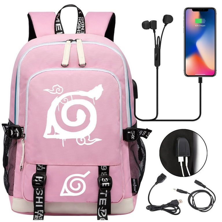Bzdaisy Naruto Backpack with USB Charging, 15'' Laptop Compartment &  Multi-Pocket Design Unisex for kids Teen 