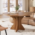 thumbnail image 4 of Kojooin Round Dining Table for 4-6 People, 47 Inch Circle Kitchen Table with Sturdy Pedestal Base, 4 of 7