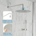 thumbnail image 3 of Round Shower System,Rainfall Shower Faucet Set Complete with High Pressure 12" Rain Shower head and Handheld Shower Set,Shower Valve Trim Kit, Brushed Nickel, 3 of 8