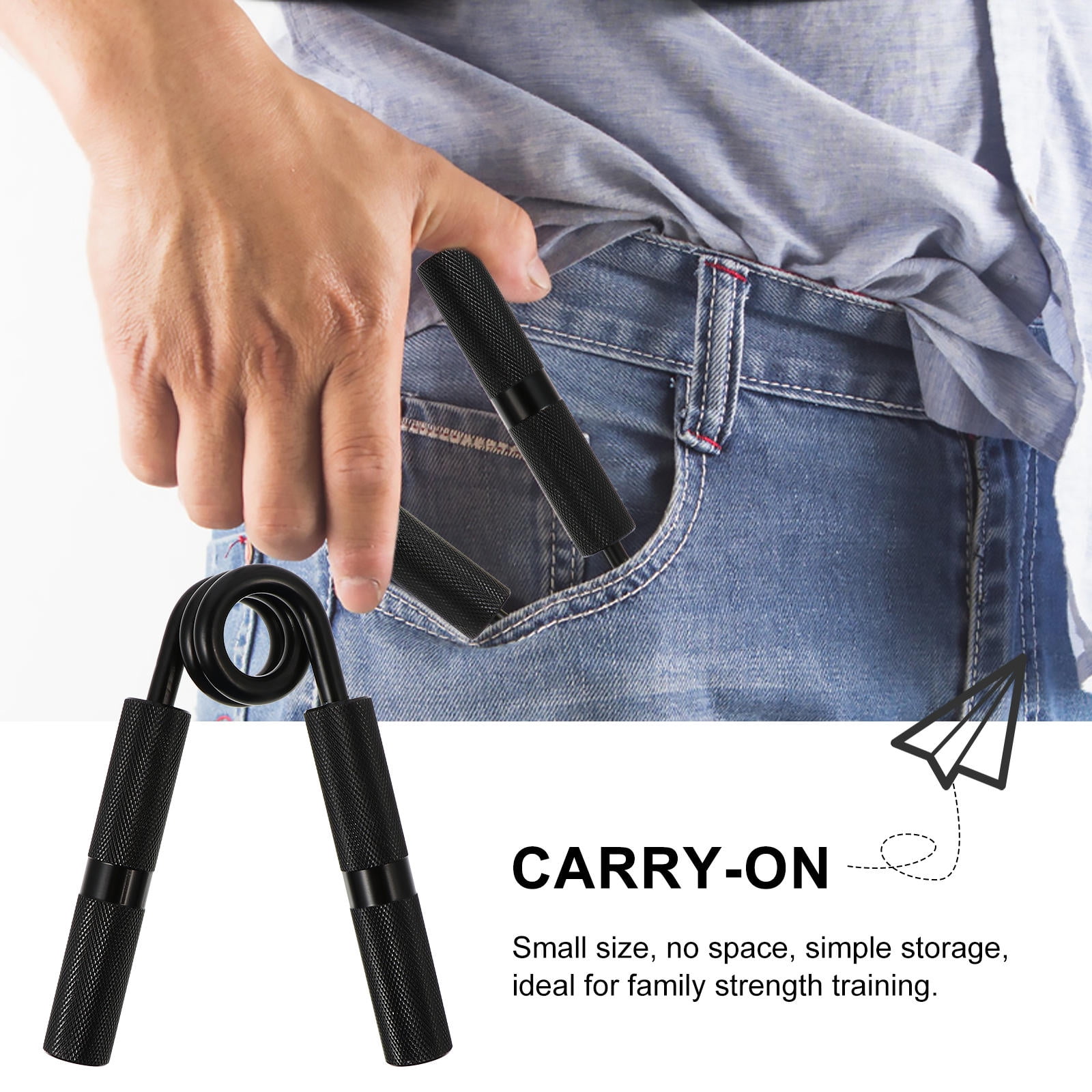 Raindrops 2-Pack Hand Grip Strengthener and Wrist Trainer for Finger Exercise and Hand Muscle Building